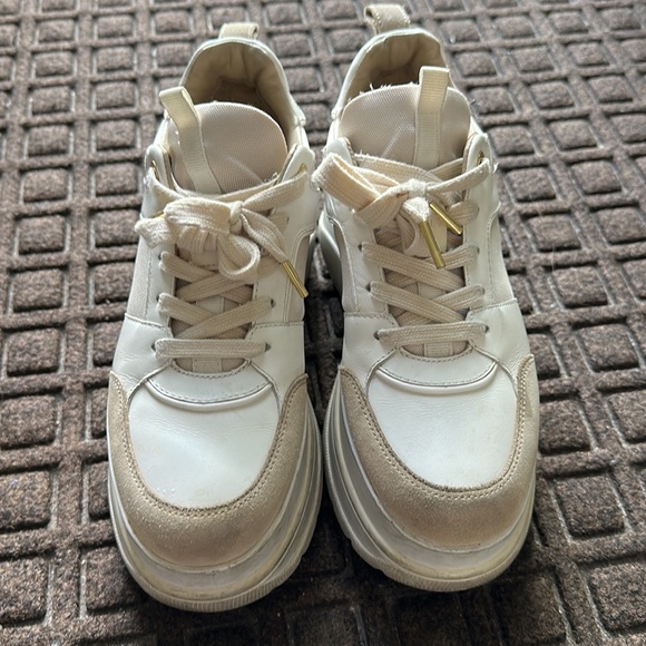 Michael Kors Felicia Platform Sneakers - White/Beige - Picture 3 of 8